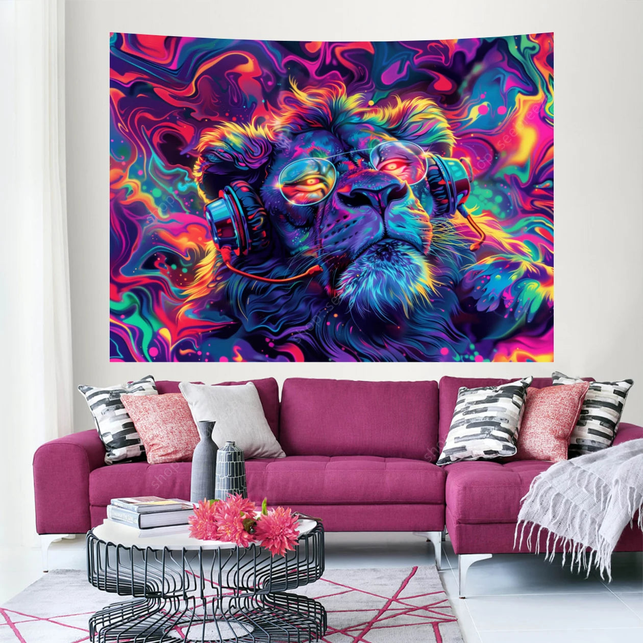 Lion Rave Tapestry